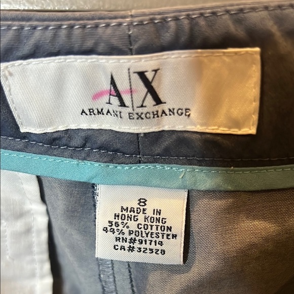 Armani Exchange Gray Dress Pants Flat Front cropped length size 8 - Picture 2 of 14